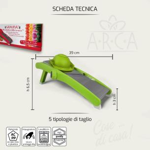 Mandolina ARCA Samurai Professionale - Acciaio Inox Regolabile 2