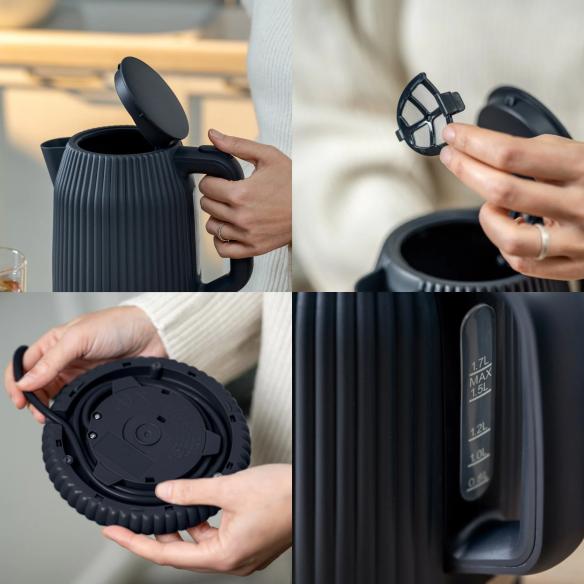 Bollitore Elettrico Guzzini Sous Chef 1,7L - Nero | Design & Sostenibilità