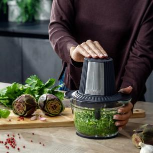 Tritatutto Guzzini Sous Chef Antracite 500W | Bowl Vetro 1L 2