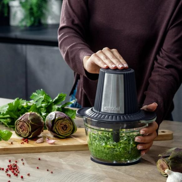 Tritatutto Guzzini Sous Chef Antracite 500W | Bowl Vetro 1L