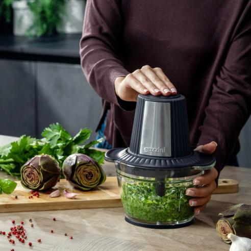 Tritatutto Guzzini Sous Chef Antracite 500W | Bowl Vetro 1L