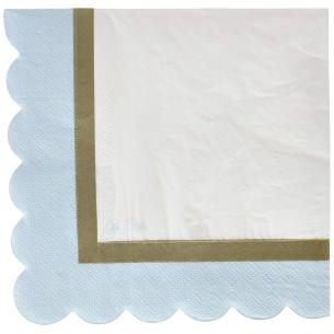 CF.16 TOVAGLIOLI CON SMERLO BABY CHIC AZZURRO CM 33X33