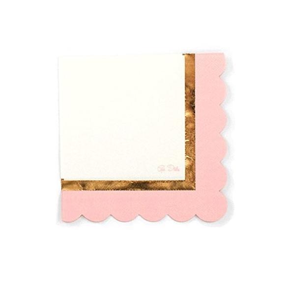 CF.16 TOVAGLIOLI CON SMERLO BABY CHIC ROSA ORO CM 33X33