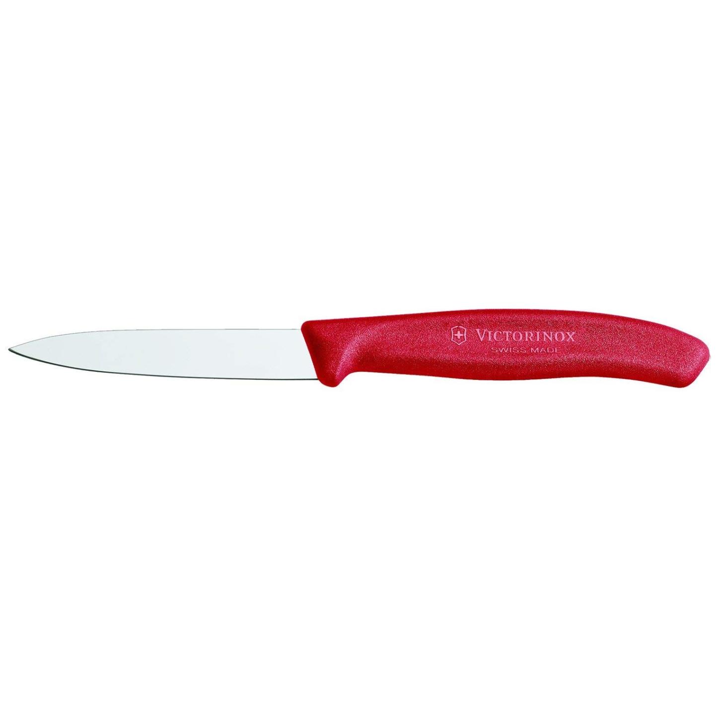 set di 2 coltelli da verdura di cui 1 con lama normale e 1 con lama seghettata giallo Victorinox Swiss Classic 