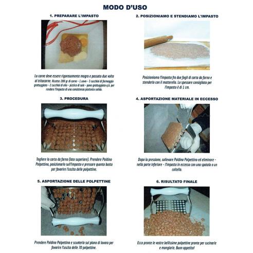 Poldino Polpettino Stampo da Cucina mm. 10