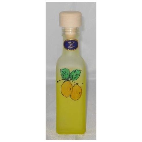 Bottiglia quadra satinata gialla per limoncello 100cc.