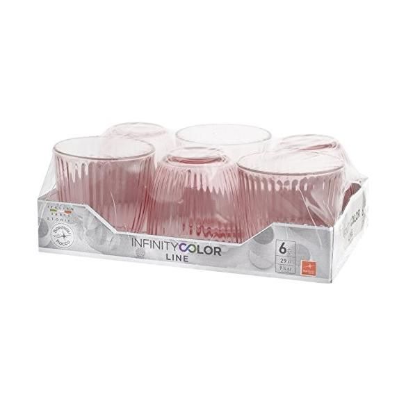 Bormioli - Bicchiere Vetro Acqua Linea Infinity Color