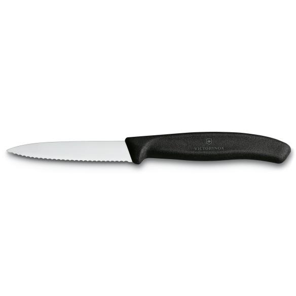 Victorinox - Coltello spelucchino ondulato per verdure nero