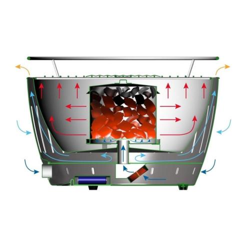 Lotusgrill - Barbecue a Carbone senza Fumo XL New Rosso