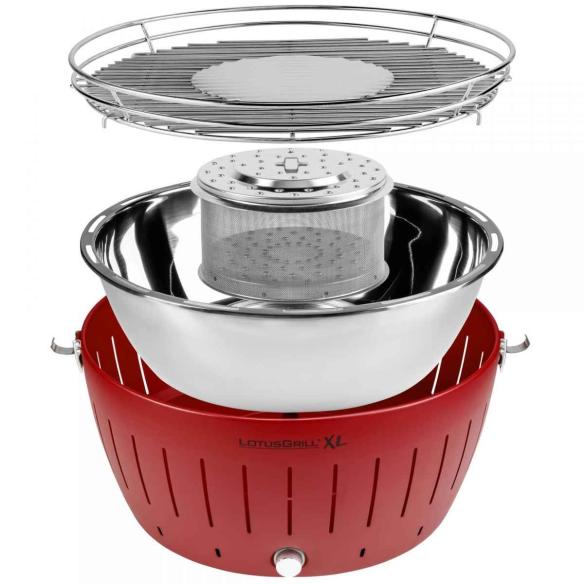 Lotusgrill - Barbecue a Carbone senza Fumo XL New Rosso
