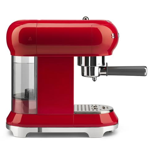 Smeg - Macchina per il Caffè Espresso Stile Retrò anni 50 Rossa ECF01RDEU