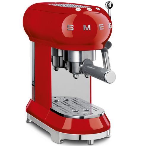 Smeg - Macchina per il Caffè Espresso Stile Retrò anni 50 Rossa ECF01RDEU