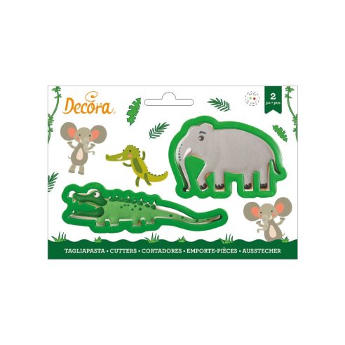 Decora - Set 2 Tagliapasta Coccodrillo e Elefante