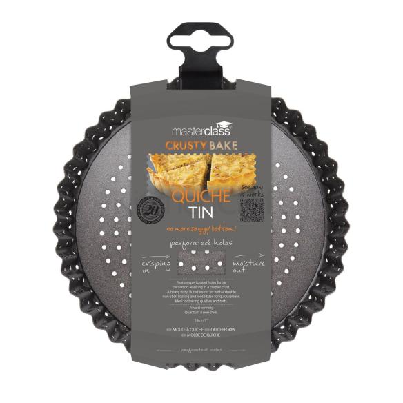 Masterclass - Teglia Tonda Microforata con Base Rimovibile da 18 cm