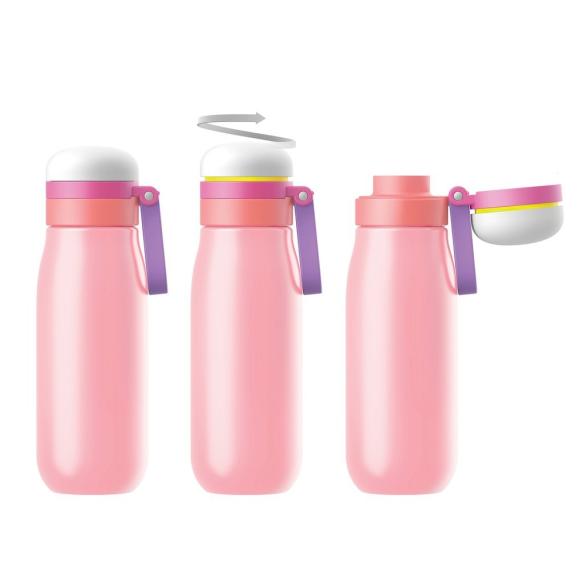 Zoku - Bottiglia Bimbo Ultraleggera in Acciaio Inox 500 ml Rosa