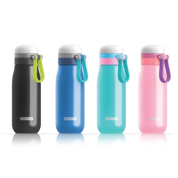 Zoku - Bottiglia Bimbo Ultraleggera in Acciaio Inox 500 ml Blu