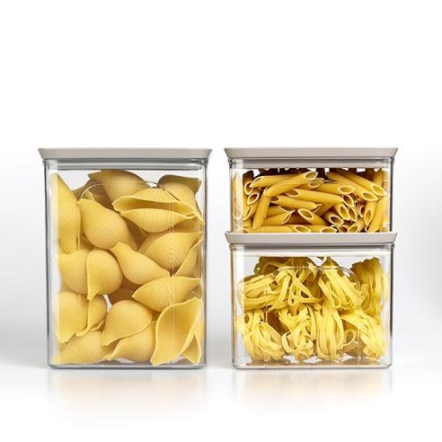 Stefanplast - Barattolo Rettangolare Tortora 1,2lt Tosca