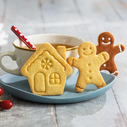 Decora - Set 2 Tagliapasta Gingerbread Man & House