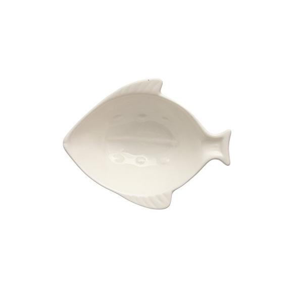Ciotolina Bianca Ceramica Pesce 10x8 cm
