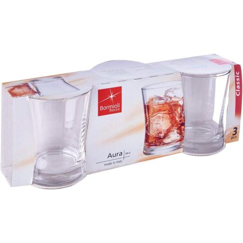 Bormioli - Bicchiere Vetro Aura da Vino 24cl da 3 pz