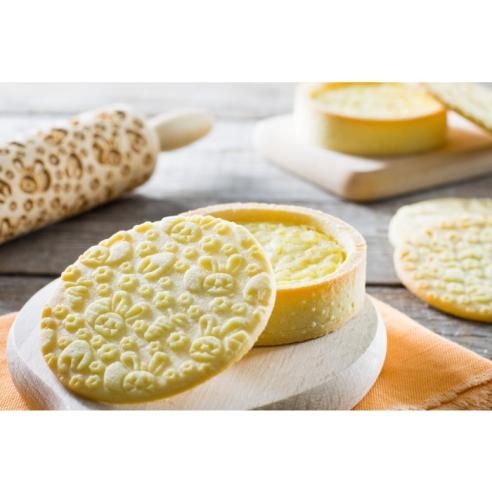 Folkroll - Mattarello Piccolo in Legno Decoro Coniglio decorativo