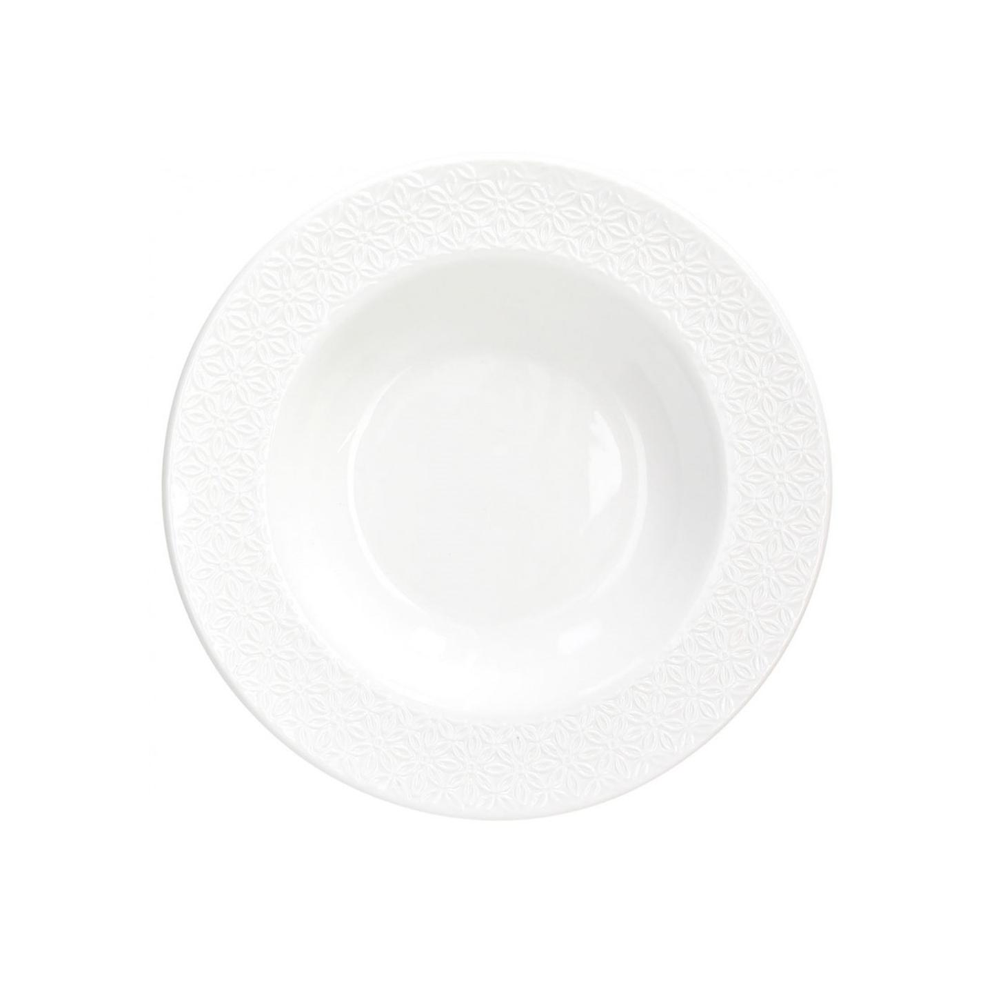 Tognana - Piatto fondo in porcellana linea olimpia Margaret 22 cm bianco