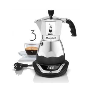 Bialetti - Caffettiera elettrica moka timer 3 tazze