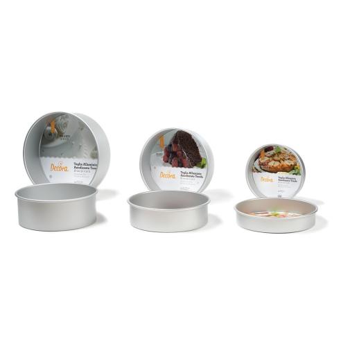 Decora - Teglia Tonda Professionale in Alluminio Anodizzato diametro 30 x 10cm