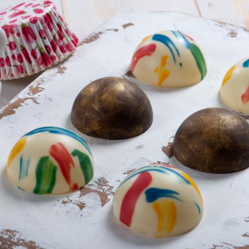 Decora - Stampo in Policarbonato per Cioccolatini Mezza Sfera 50 mm