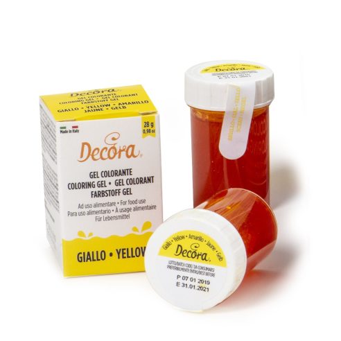 Decora - Gel Colorante Alimentare per Dolci Giallo 28g