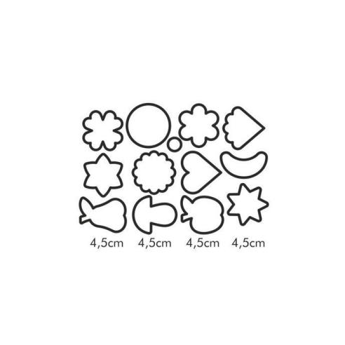 tagliapasta Tescoma - Set 13 Tagliabiscotti in Plastica Linea Delicia