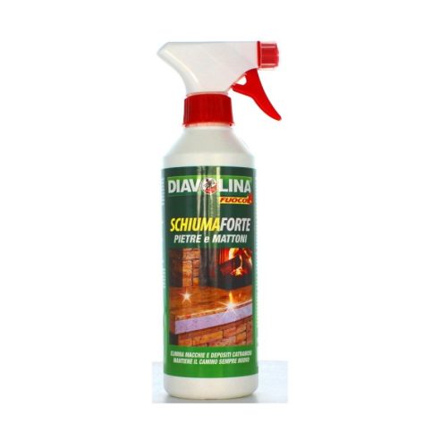 Pulisci mattoni  Diavolina - Schiumaforte Pietre e Mattoni Detergente Spray 500 ml per Camino