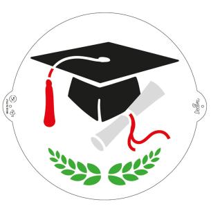 Dischi Decorativi Decora - Stencil per Torte Cappello Laurea 25 Cm 2