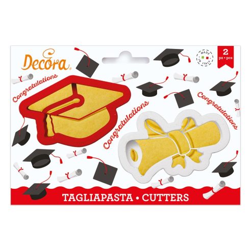 Tagliabiscotti Decora - Set 2 Tagliapasta Laurea in Plastica