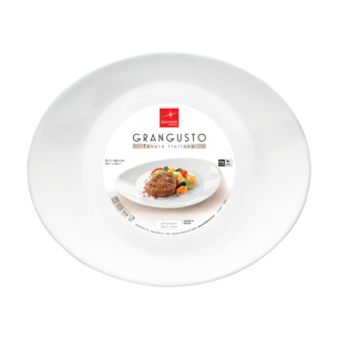 Bormioli - Piatto Ovale Grangusto in Vetro Temperato Opale 32 cm